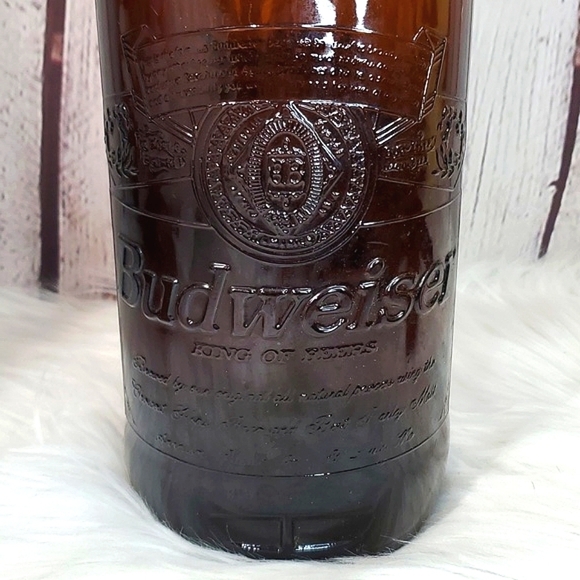 Y2K Budweiser Official Merchandise 15" Glass Nascar Dale Earnhardt Beer Bottle - Picture 10 of 11